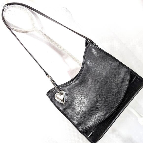 Brighton Black Satchel Bag with Heart Detail - Picture 10 of 10